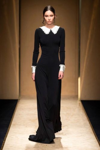 Long black dress Luisa Spagnoli fall winter 2020