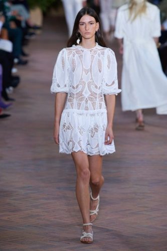 White lace dress Alberta Ferretti Spring 2021 Ready-to-Wear