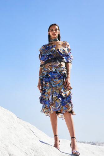 Layered midi dress Rahul Mishra Spring 2021 Couture Collection