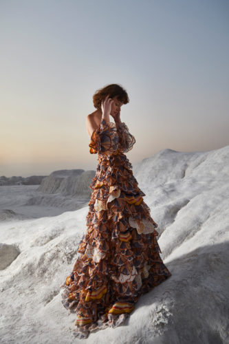 Long summer dress Rahul Mishra Spring 2021 Couture Collection