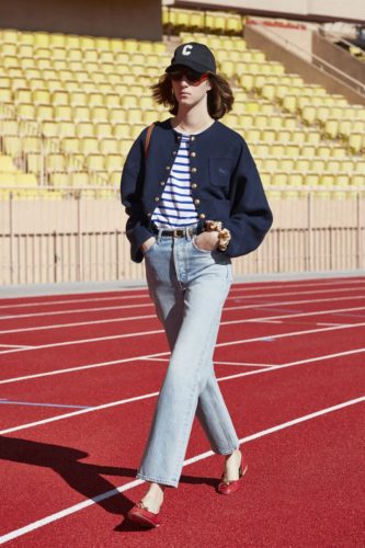 Navy jacket and jeans Celine Spring 2021 Ready-to-Wear Collection