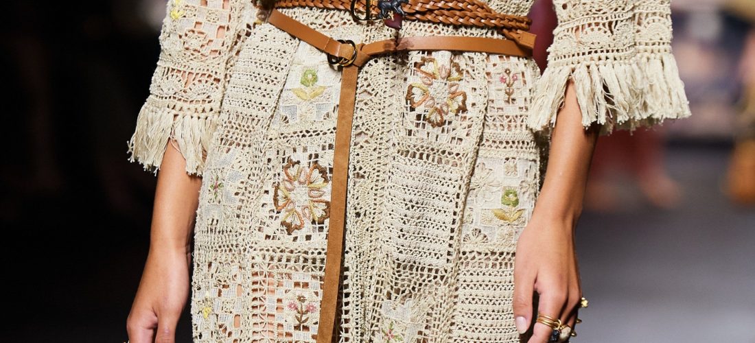 Beige crochet dress Christian Dior Spring 2021 Ready-to-Wear Fashion Show