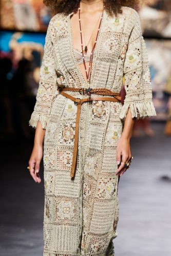 Beige crochet dress Christian Dior Spring 2021 Ready-to-Wear Fashion Show
