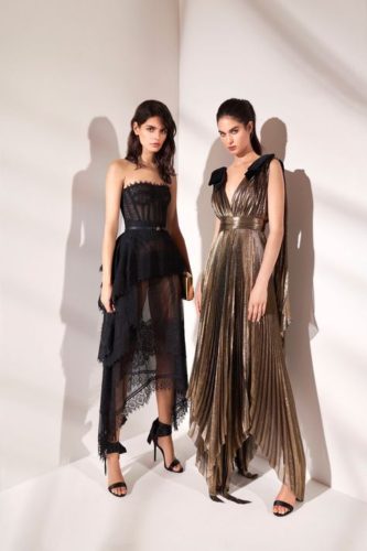 Pleated and tiered dresses Zuhair Murad Spring 2021 Ready-to-Wear