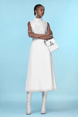White long dress Andrew Gn Spring 2021 Ready-to-Wear