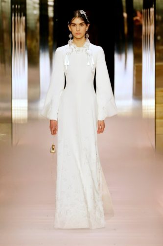 White long dress Fendi Spring 2021 Couture fashion
