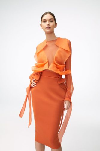 Orange dress Sukeina Spring 2021 Ready-to-Wear