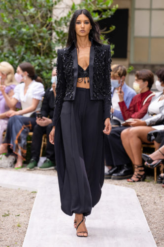 Black trousers suit Zuhair Murad Fall Winter 2021 Couture Collection